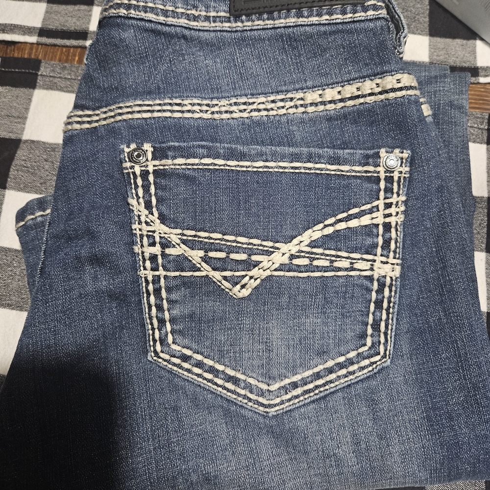 Rock & Roll Cowgirl Mid Rise Dark Wash Jeans